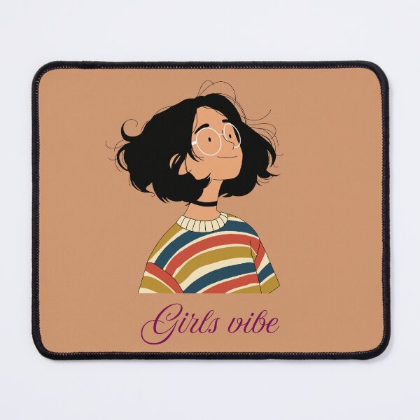 Item preview, Cute Curly Hair Girl Illustration - "Girls Vibe" Aesthetic designed and sold by GunnuDesigns.