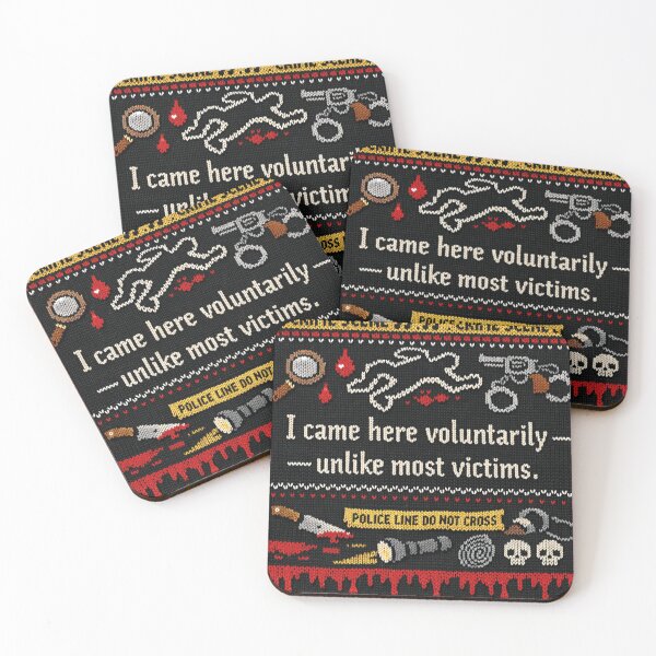 Item preview, I came here voluntarily true crime saying designed and sold by Mauswohn.