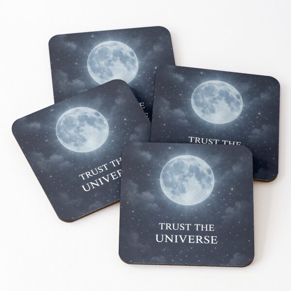 Item preview, Trust the Universe Moon Spiritual Quote designed and sold by AbstractAuraArt.