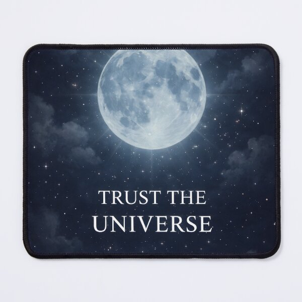 Item preview, Trust the Universe Moon Spiritual Quote designed and sold by AbstractAuraArt.