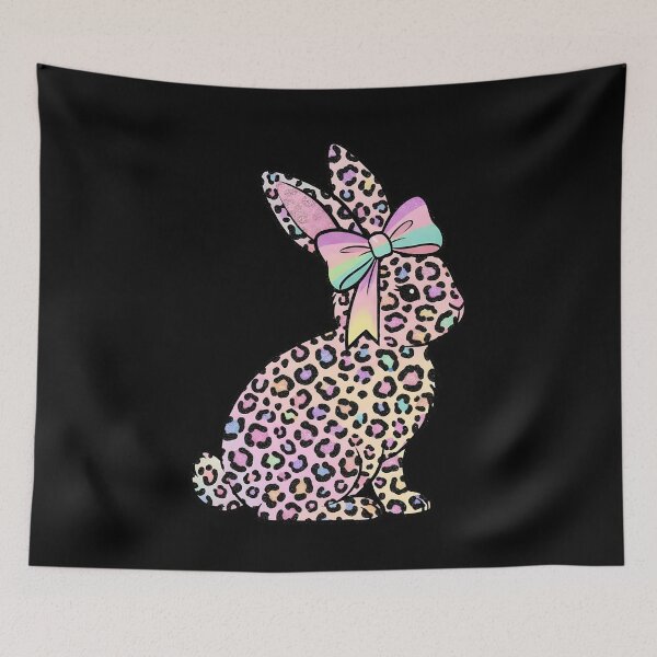 Item preview, Girls Pastel Leopard Easter Bunny Bow designed and sold by KroghDs.