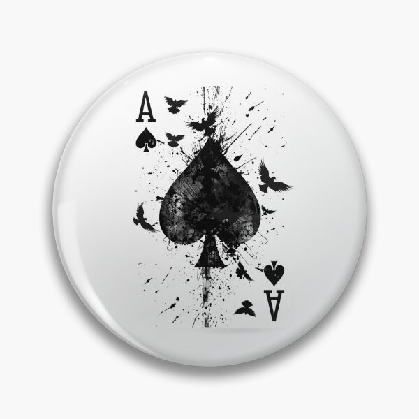 Item preview, Ace of Spades Raven Splash – Black and White Grunge Playing Card Art designed and sold by inkoutninja.