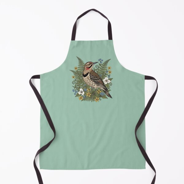 Item preview, Vintage Northern Flicker Woodpecker and Ferns designed and sold by BirdsnStuff.