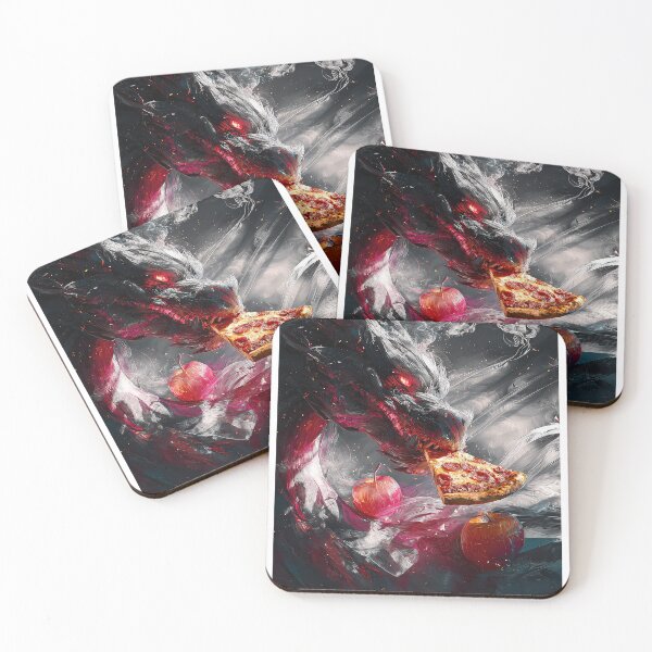 Item preview, Infernal Pizza Dragon – Dark Fantasy Surreal Beast Art designed and sold by Grafititee.