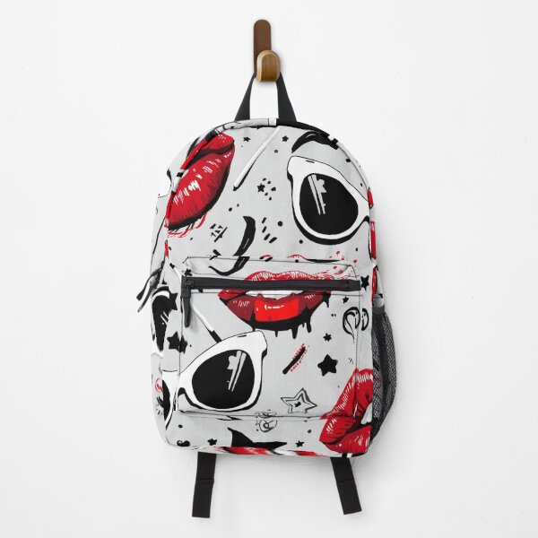 Item preview, Glam Pop Art Red Lips Fashion Pattern designed and sold by PixelVibe782.