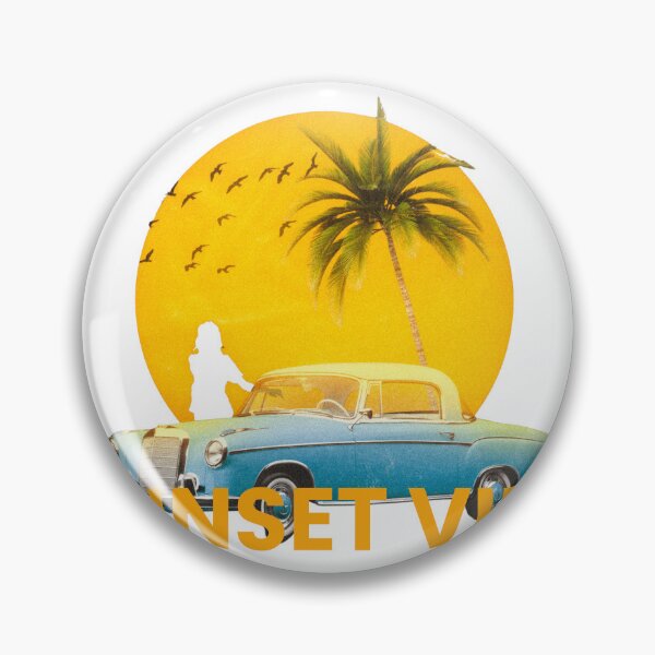 Item preview, Golden Horizon – Sunset Vibes Retro Ride designed and sold by ZisanArts.