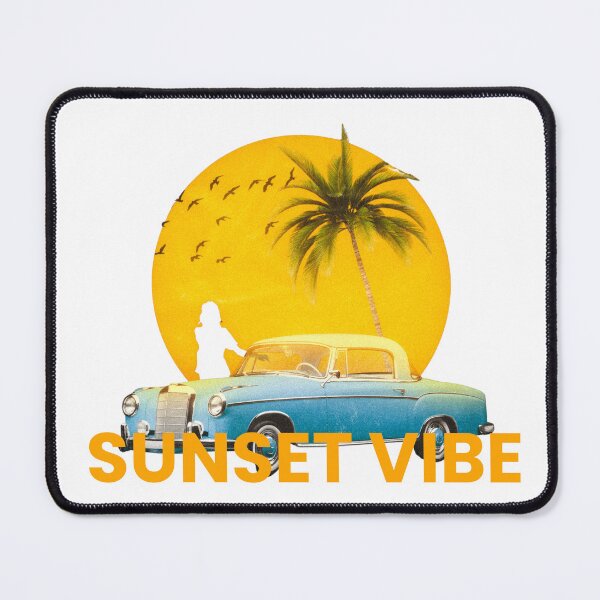 Item preview, Golden Horizon – Sunset Vibes Retro Ride designed and sold by ZisanArts.