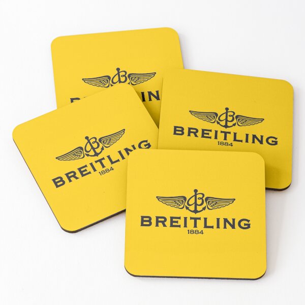 Artikelvorschau, Breitling Vintage 1884 Luxusuhren mit gelbem Logo entworfen und verkauft von PilotandPlane.