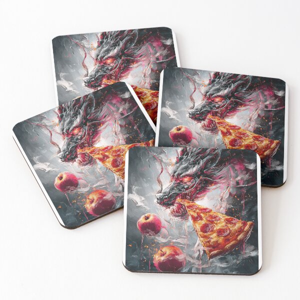 Item preview, Infernal Pizza Dragon – Dark Fantasy Surreal Beast Art designed and sold by Grafititee.