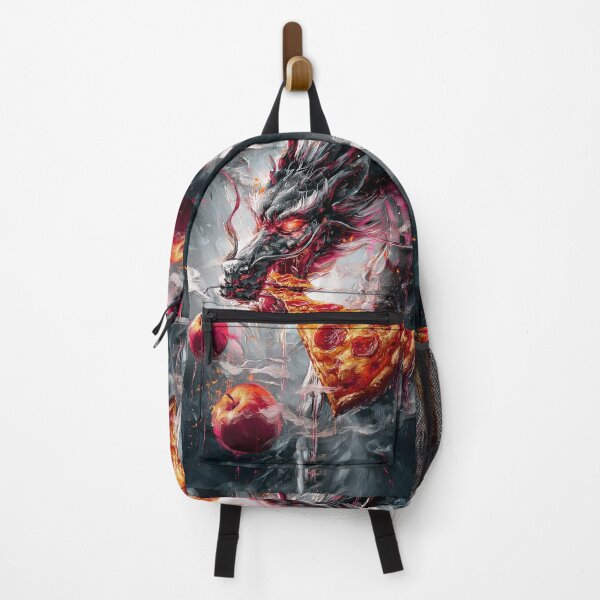 Item preview, Infernal Pizza Dragon – Dark Fantasy Surreal Beast Art designed and sold by Grafititee.