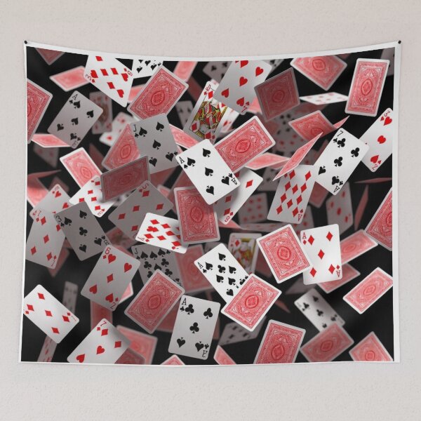 Item preview, Red Black Playing Cards Explosion Pattern designed and sold by PixelVibe782.