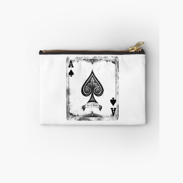 Item preview, Vintage Ace of Spades Playing Card – Black and White Ornate Casino Art designed and sold by inkoutninja.