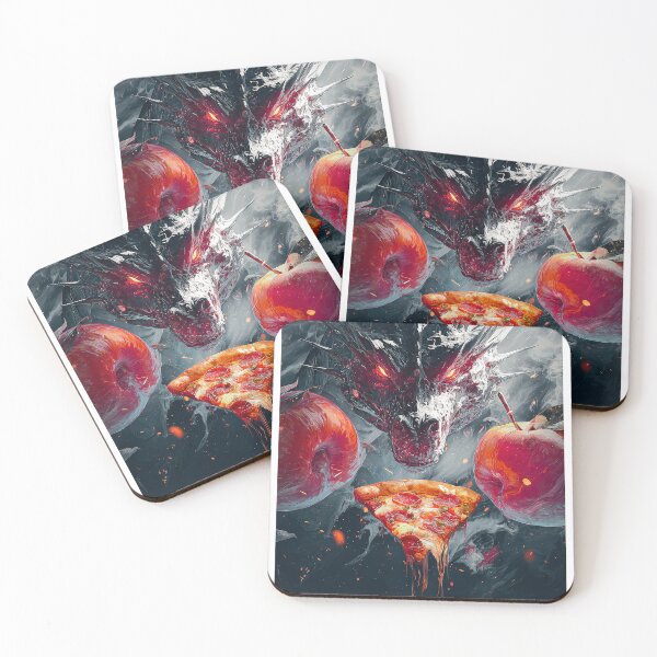 Item preview, Infernal Pizza Dragon – Dark Fantasy Surreal Beast Art designed and sold by Grafititee.