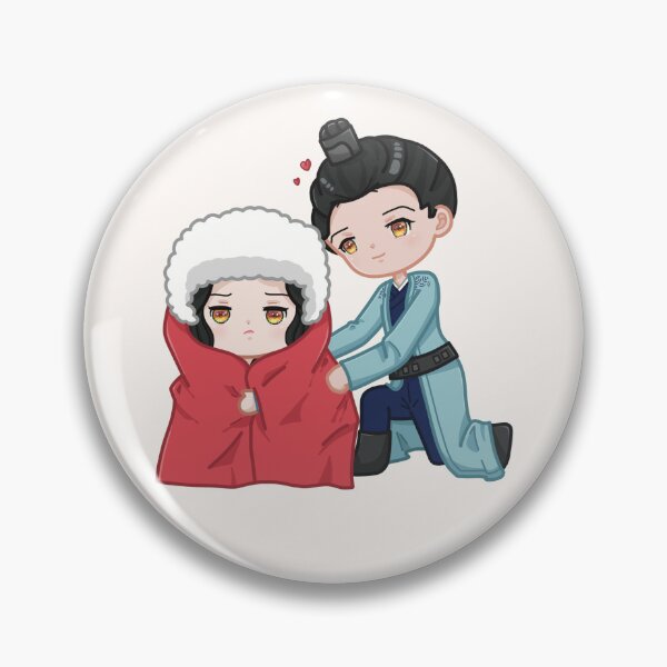 Item preview, Love Like The Galaxy Chibi – Ling Buyi & Cheng Shaoshang Oversized Cloak Scene Sticker designed and sold by MikaKawaiiArt.