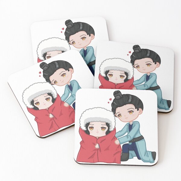 Item preview, Love Like The Galaxy Chibi – Ling Buyi & Cheng Shaoshang Oversized Cloak Scene Sticker designed and sold by MikaKawaiiArt.
