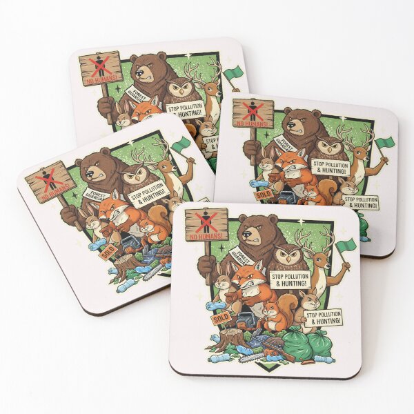 Item preview, Stop Pollution & Hunting – Wild Animal Defense Logo designed and sold by LineLoo.