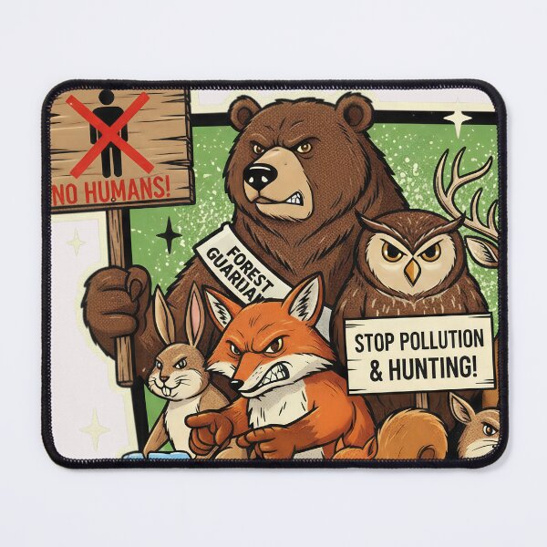 Item preview, Stop Pollution & Hunting – Wild Animal Defense Logo designed and sold by LineLoo.
