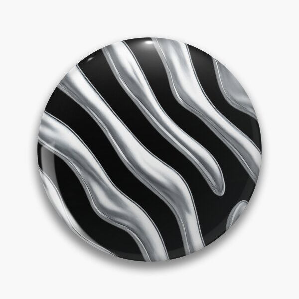 Item preview, Liquid Chrome Waves - 3D Metallic Urban Pattern designed and sold by Urban-InkStudio.