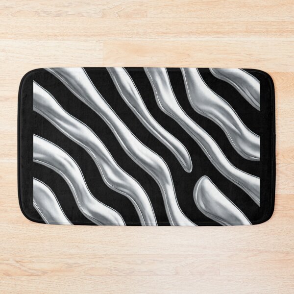Item preview, Liquid Chrome Waves - 3D Metallic Urban Pattern designed and sold by Urban-InkStudio.
