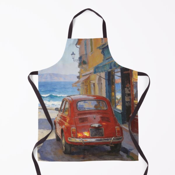 Item preview, Dreamy Coastal City Painting, Impressionist Architecture & Sea Landscape Decor designed and sold by BlareBlare.