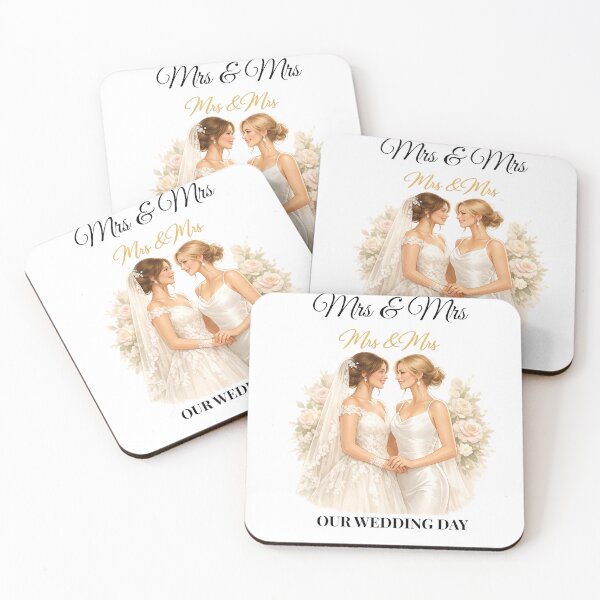 Item preview, Mrs & Mrs Wedding Card — Romantic Lesbian Couple Bridal Greeting Card designed and sold by novyron.