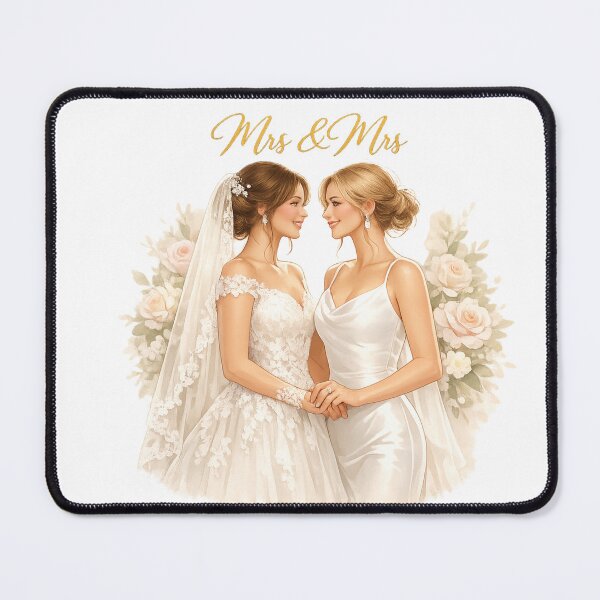 Item preview, Mrs & Mrs Wedding Card — Romantic Lesbian Couple Bridal Greeting Card designed and sold by novyron.