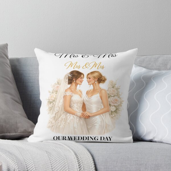 Item preview, Mrs & Mrs Wedding Card — Romantic Lesbian Couple Bridal Greeting Card designed and sold by novyron.