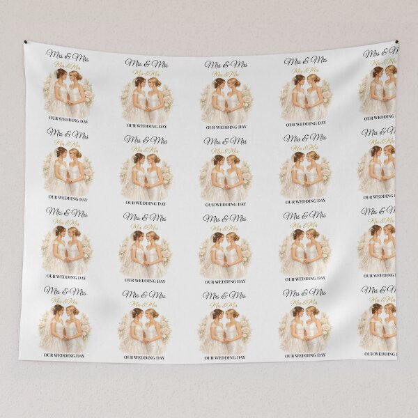 Item preview, Mrs & Mrs Wedding Card — Romantic Lesbian Couple Bridal Greeting Card designed and sold by novyron.