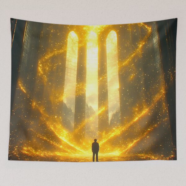 Item preview, Cinematic Art: A Wanderer Amidst Golden Aura 2 designed and sold by Gryfonarts.