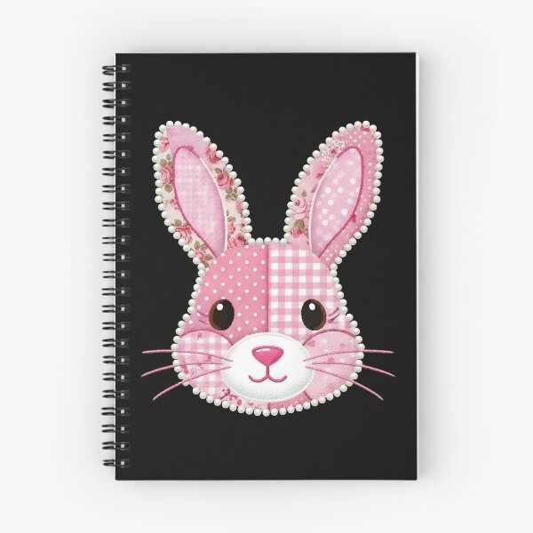 Item preview, Kids Pink Patchwork Easter Bunny Face designed and sold by KroghDs.
