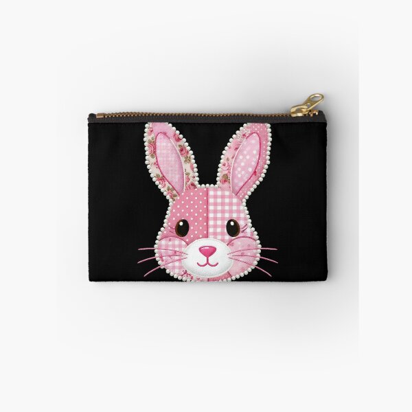 Item preview, Kids Pink Patchwork Easter Bunny Face designed and sold by KroghDs.