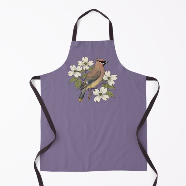 Item preview, Vintage Cedar Waxwing Bird with Dogwood Flowers designed and sold by BirdsnStuff.