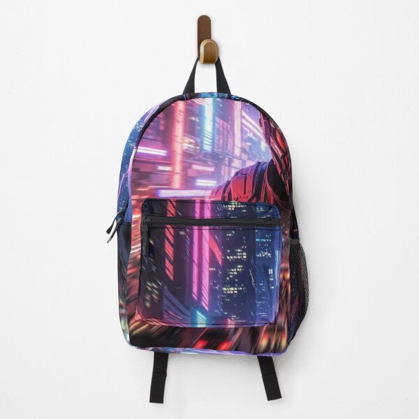 Item preview, Cyberpunk Neon Overlord – Intense Helmet Warrior in Futuristic Metropolis designed and sold by RadaQueen.