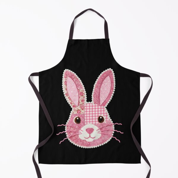 Item preview, Kids Pink Patchwork Easter Bunny Face designed and sold by KroghDs.