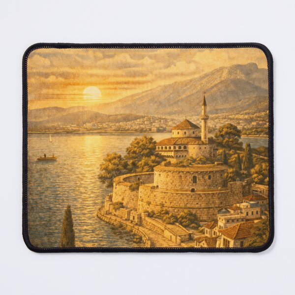 Item preview, Ioannina Hellas Vintage Travel Poster designed and sold by mythographiaart.