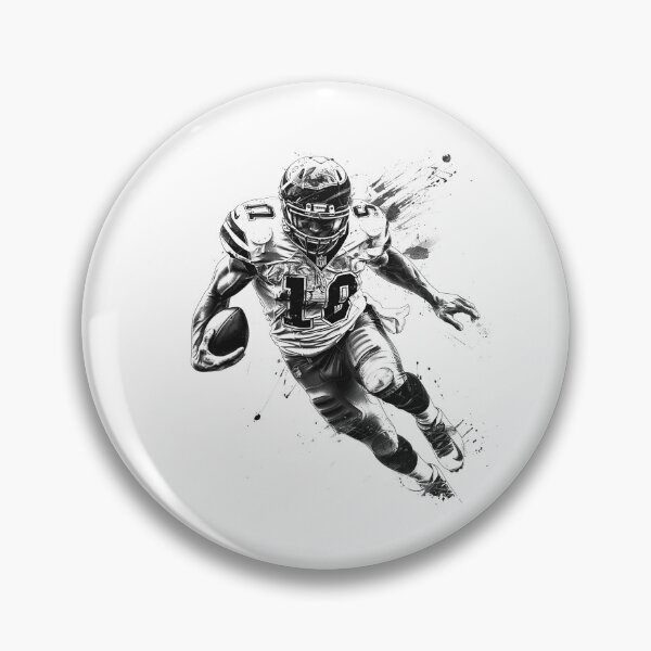 Item preview, Black and White Football Running Back – Grunge Splash Sports Illustration designed and sold by inkoutninja.