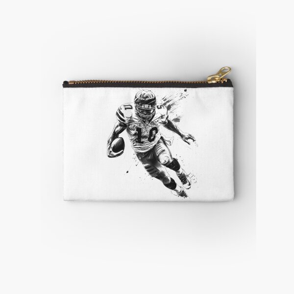 Item preview, Black and White Football Running Back – Grunge Splash Sports Illustration designed and sold by inkoutninja.