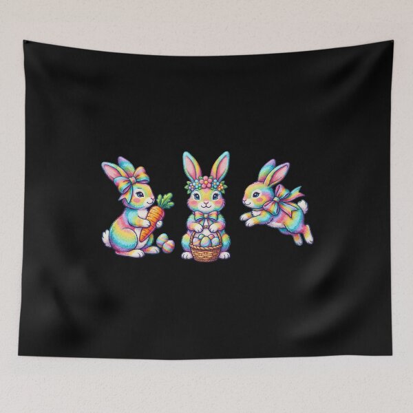 Item preview, Kids Rainbow Easter Bunny designed and sold by KroghDs.