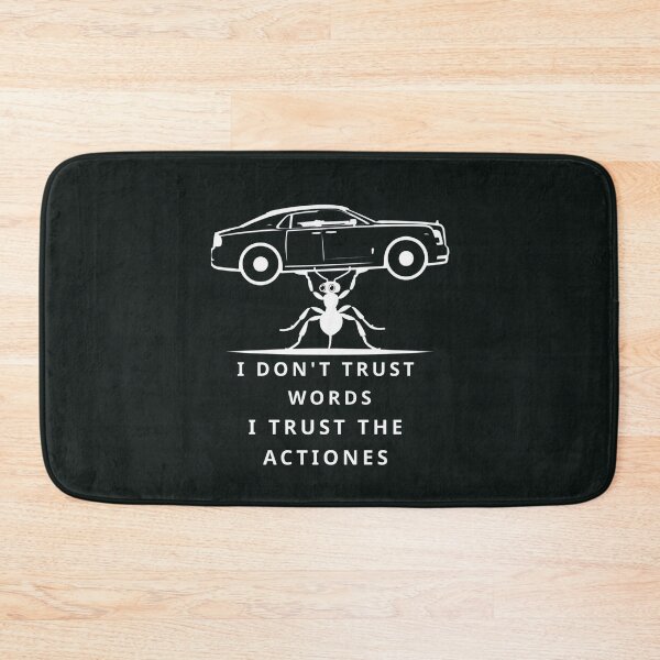Item preview, I Don’t Trust Words I Trust Actions – Motivational Ant Strength Design, Hustle Mindset Quote Sticker designed and sold by MyDesigneStore.