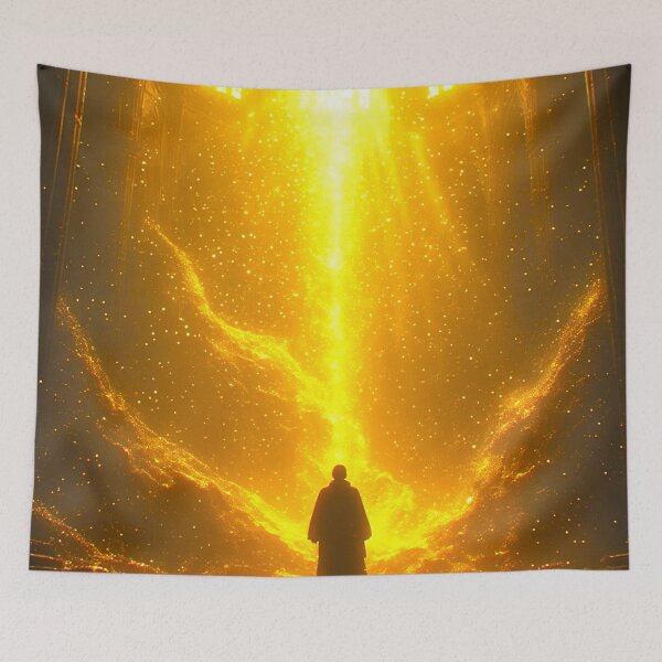 Item preview, Cinematic Art: A Wanderer Amidst Golden Aura 3 designed and sold by Gryfonarts.
