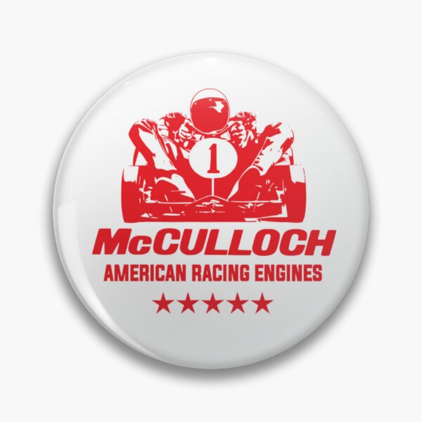 Item preview, McCulloch American racing engines - vintage karting - red print designed and sold by retropetrol.
