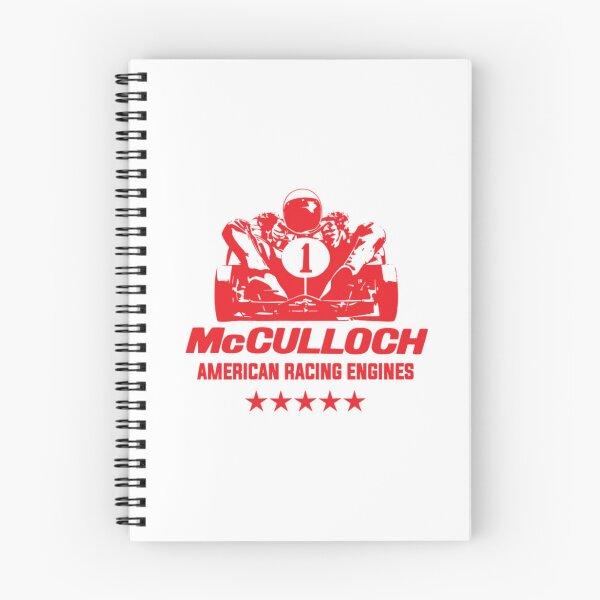 Item preview, McCulloch American racing engines - vintage karting - red print designed and sold by retropetrol.