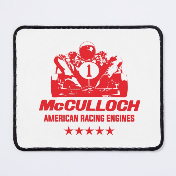 Item preview, McCulloch American racing engines - vintage karting - red print designed and sold by retropetrol.