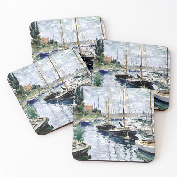 Item preview, Boats at Rest at Petit-Gennevilliers designed and sold by artdesignsnow.