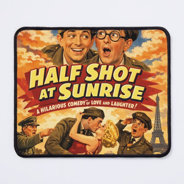 Item preview, Half Shot at Sunrise Vintage Film Comedy Retro designed and sold by Mauswohn.