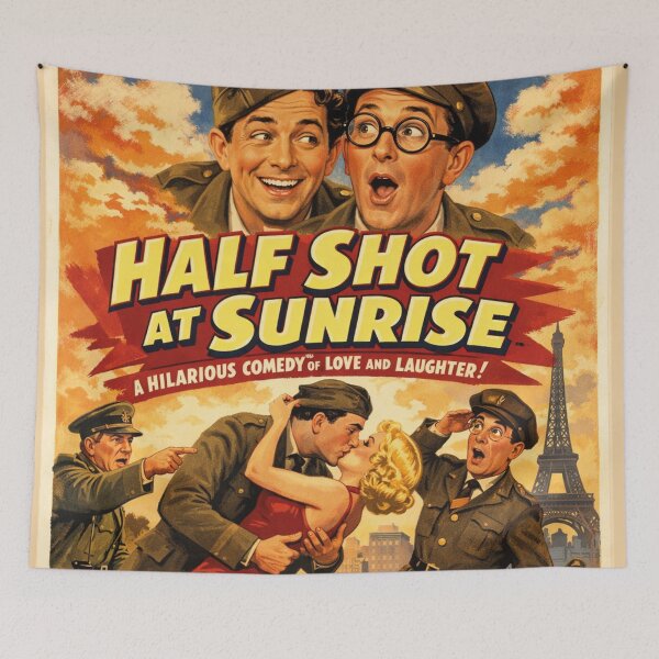 Item preview, Half Shot at Sunrise Vintage Film Comedy Retro designed and sold by Mauswohn.