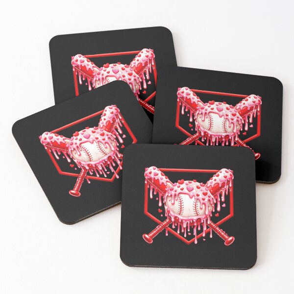 Item preview, Baseball Heart Ice Cream Drip Valentine Sports Love Illustration designed and sold by miaa-artistshop.