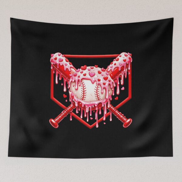 Item preview, Baseball Heart Ice Cream Drip Valentine Sports Love Illustration designed and sold by miaa-artistshop.