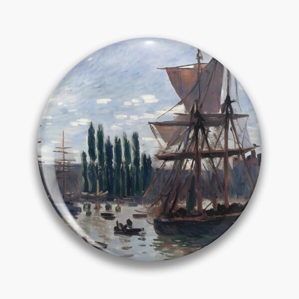 Item preview, Boats at Rouen designed and sold by artdesignsnow.