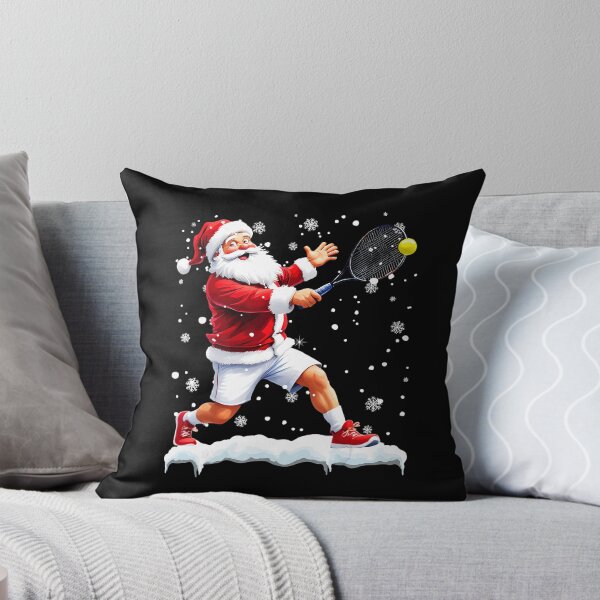 Item preview, Santa Playing Tennis Christmas Sports Humor Holiday Illustration designed and sold by WayTBeenkenArt.